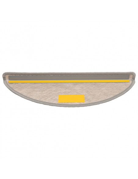 Tappeti Autoadesivi Scale Aspetto Sisal 30 pz 56x17x3cm Argento