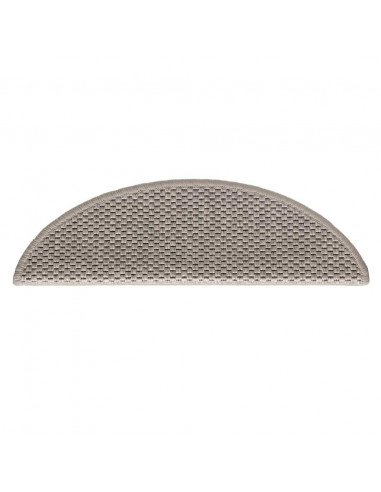 Tappeti Autoadesivi Scale Aspetto Sisal 30 pz 56x17x3cm Argento