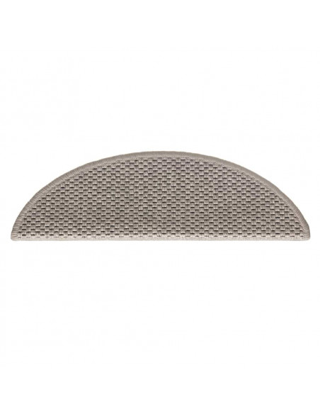 Tappeti Autoadesivi Scale Aspetto Sisal 30 pz 56x17x3cm Argento