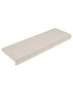Tappeti Autoadesivi Scale Aspetto Sisal 30 pz 65x21x4 cm Crema 2