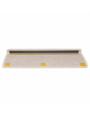 Tappeti Autoadesivi Scale Aspetto Sisal 30 pz 65x21x4 cm Crema