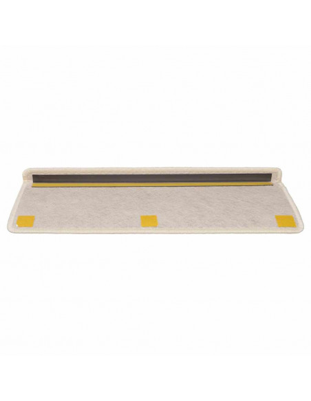 Tappeti Autoadesivi Scale Aspetto Sisal 30 pz 65x21x4 cm Crema