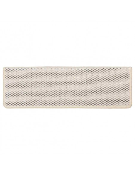 Tappeti Autoadesivi Scale Aspetto Sisal 30 pz 65x21x4 cm Crema