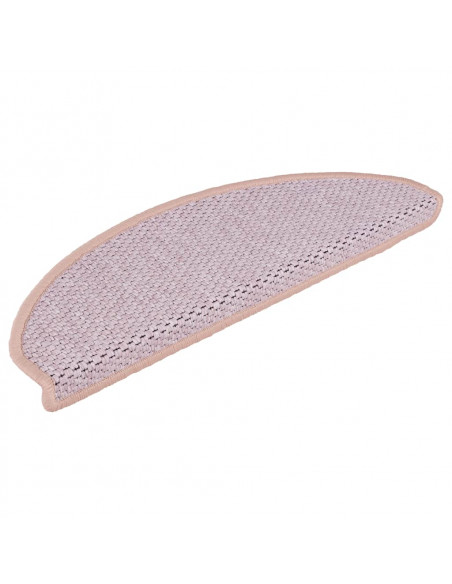 Tappeti Autoadesivi Scale Aspetto Sisal 30 pz 65x21x4 cm Rossi