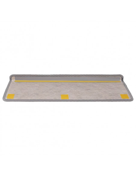 Tappeti Autoadesivi Scale Aspetto Sisal 30 pz 65x21x4cm Argento