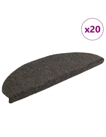 Tappetini Autoadesivi per Scale 20 pz Antracite 65x21x4 cm