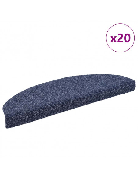 Tappetini Autoadesivi per Scale 20 pz Blu 65x21x4 cm