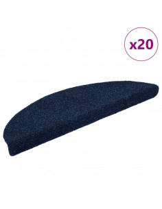 Tappetini Autoadesivi per Scale 20 pz Blu Marino 56x17x3 cm