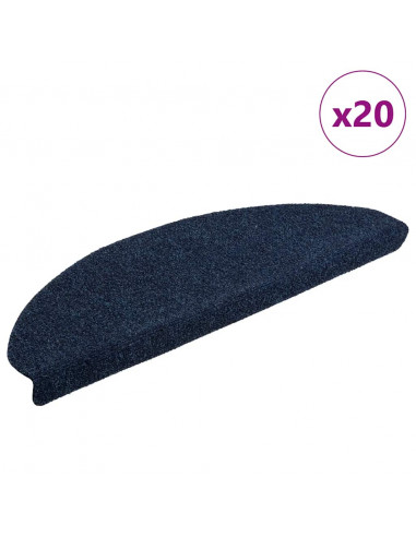 Tappetini Autoadesivi per Scale 20 pz Blu Marino 65x21x4 cm
