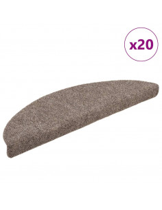 Tappetini Autoadesivi per Scale 20 pz Crema 56x17x3 cm