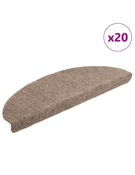 Tappetini Autoadesivi per Scale 20 pz Crema 65x21x4 cm