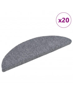 Tappetini Autoadesivi per Scale 20 pz Grigio Chiaro 56x17x3 cm