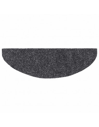 Tappetini Autoadesivi per Scale 20 pz Grigio Scuro 65x21x4 cm