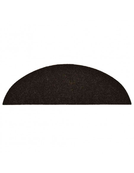 Tappetini per scale autoadesivi 20 pz 56x17x3 cm marrone scuro semicircolari