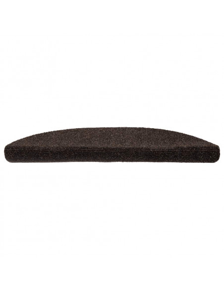 Tappetini per scale autoadesivi 20 pz 56x17x3 cm marrone semicircolari