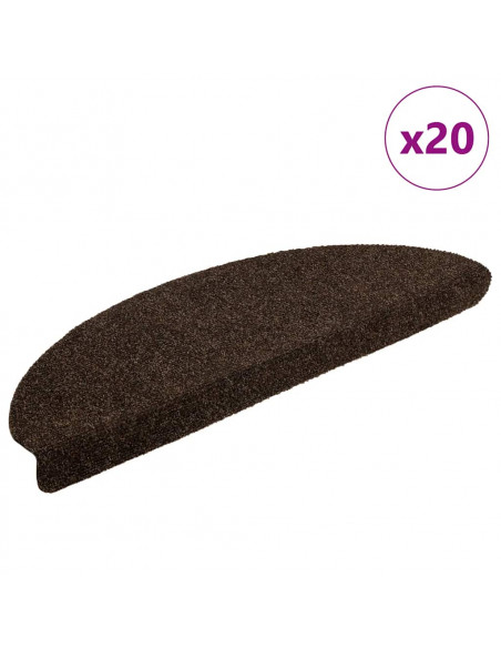 Tappetini Autoadesivi per Scale 20 pz Marroni 65x21x4 cm