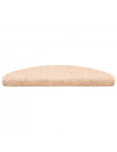 Tappetini per scale autoadesivi 20 pz 65x21x4 cm Marrone Chiaro semicircolari grandi