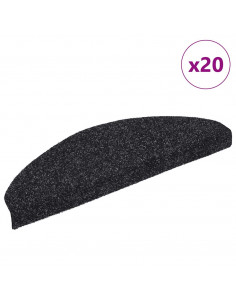 Tappetini Autoadesivi per Scale 20 pz Neri 65x21x4 cm