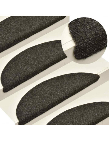 Tappetini Autoadesivi per Scale 30 pz Antracite 56x17x3 cm