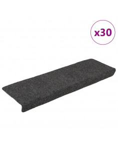Tappetini Autoadesivi per Scale 30 pz Antracite 65x21x4 cm