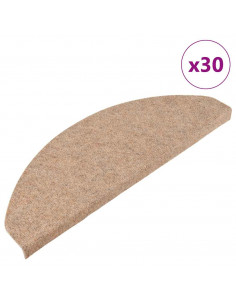 Tappetini Autoadesivi per Scale 30 pz Beige 65x22,5x3,5 cm