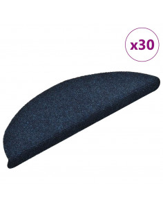 Tappetini Autoadesivi per Scale 30 pz Blu Marino 56x17x3 cm