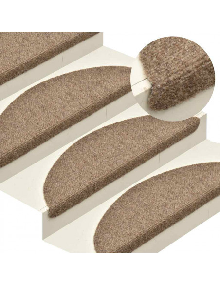 Tappetini Autoadesivi per Scale 30 pz Crema 56x17x3 cm