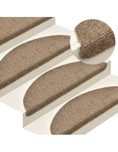 Tappetini Autoadesivi per Scale 30 pz Crema 65x21x4 cm