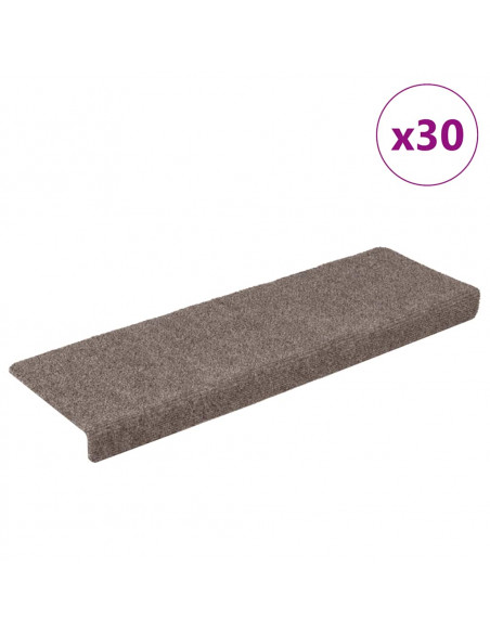 Tappetini Autoadesivi per Scale 30 pz Crema 65x21x4 cm
