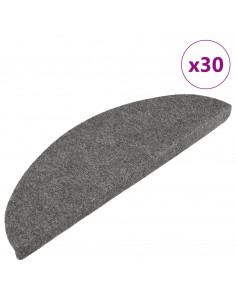 Tappetini Autoadesivi per Scale 30 pz Grigi 56x17x3 cm