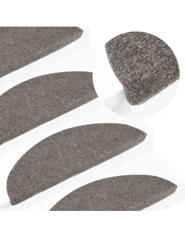 Tappetini Autoadesivi per Scale 30 pz Grigi 56x17x3 cm