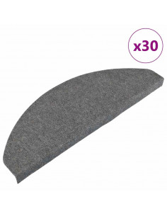 Tappetini Autoadesivi per Scale 30 pz Grigi 65x22,5x3,5 cm