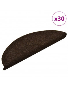 Tappetini Autoadesivi per Scale 30 pz Marrone 56x17x3 cm