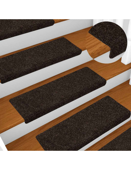 Tappetini Autoadesivi per Scale 30 pz Marrone 65x21x4 cm