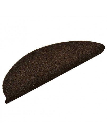 Tappetini Autoadesivi per Scale 30 pz Marrone Scuro 56x17x3 cm