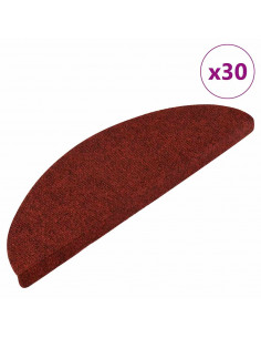 Tappetini Autoadesivi per Scale 30 pz Rossi 56x17x3 cm