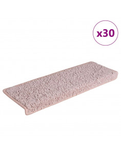 Tappetini per Scale 30 pz 65x21x4 cm Bianchi e Rosa