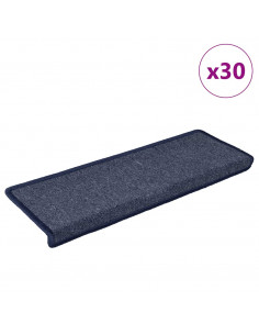 Tappetini per Scale 30 pz 65x21x4 cm Grigi e Blu