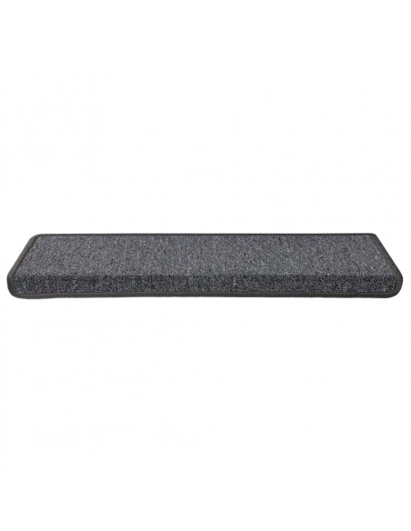 Tappetini per scale 30 pz 65x21x4 cm Grigio scuro Bordo rettangolare
