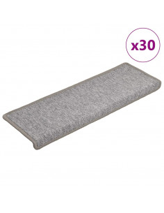 Tappetini per Scale 30 pz 65x21x4 cm Grigio Chiaro