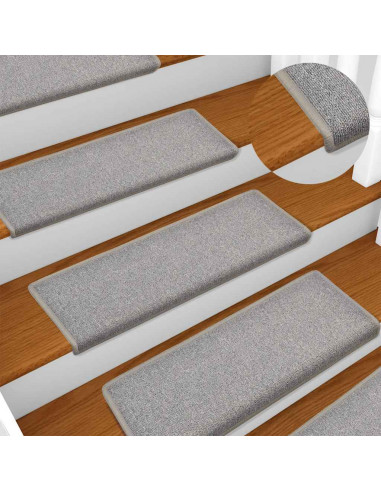 Tappetini per Scale 30 pz 65x21x4 cm Grigio Chiaro