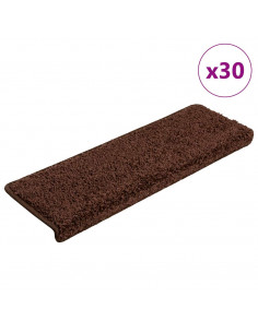 Tappetini per Scale 30 pz 65x21x4 cm Marroni