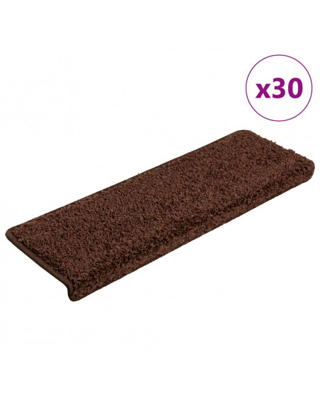 Tappetini per Scale 30 pz 65x21x4 cm Marroni