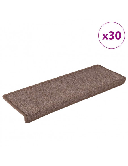 Tappetini per Scale 30 pz 65x21x4 cm Marroni