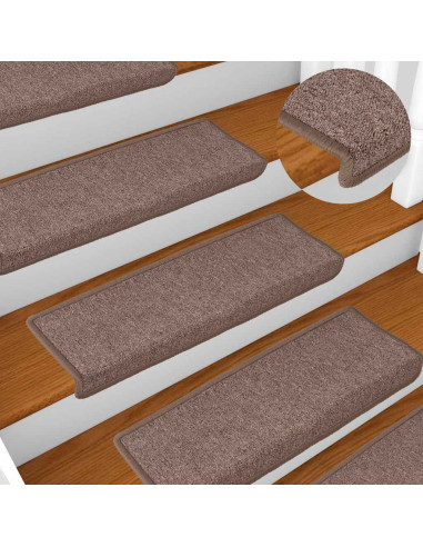 Tappetini per Scale 30 pz 65x21x4 cm Marroni