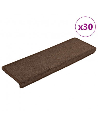 Tappetini per Scale 30 pz 65x21x4 cm Marroni