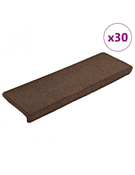 Tappetini per Scale 30 pz 65x21x4 cm Marroni
