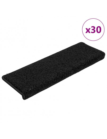 Tappetini per Scale 30 pz 65x21x4 cm Neri
