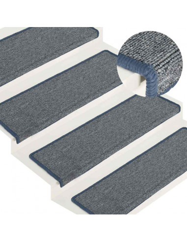 Tappetini per Scale 30 pz 65x21x4 cm Viola e Blu