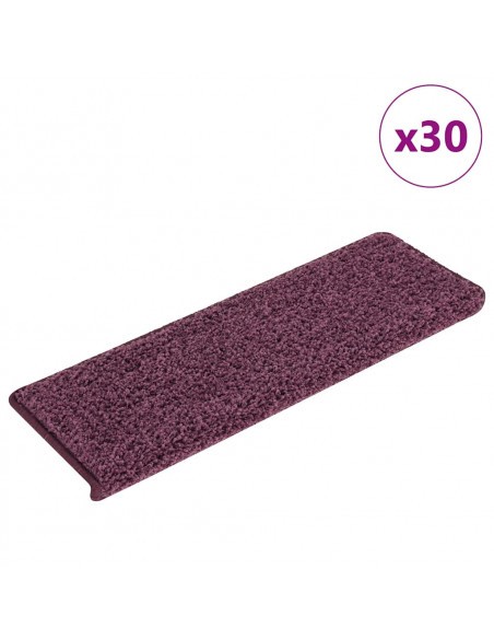 Tappetini per Scale 30 pz 65x21x4 cm Viola Scuro